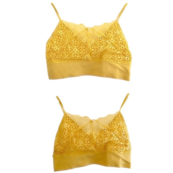bralette yellow eyelet small - Picture 2 of 7